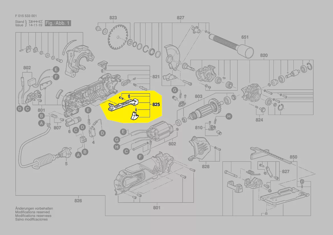 Gachette réf. 2 610 Z06 182 Skil